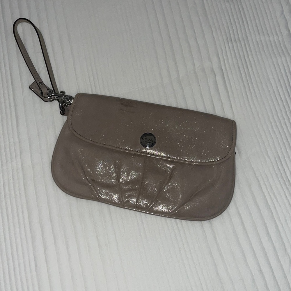 Metallic Coach Wristlet